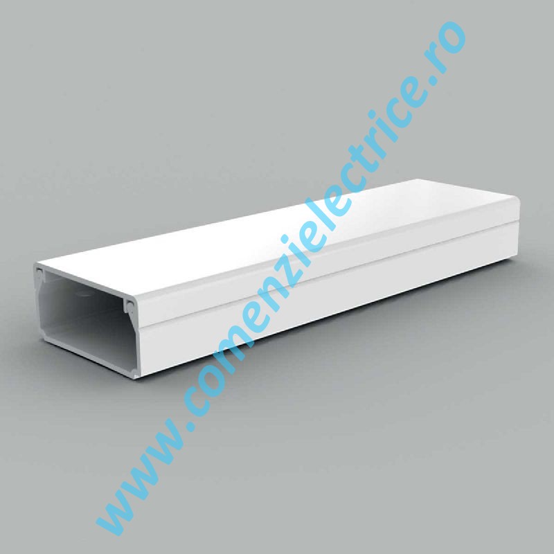 Canal cablu PVC+capac, margini drepte, 32x15, alb Kopos 